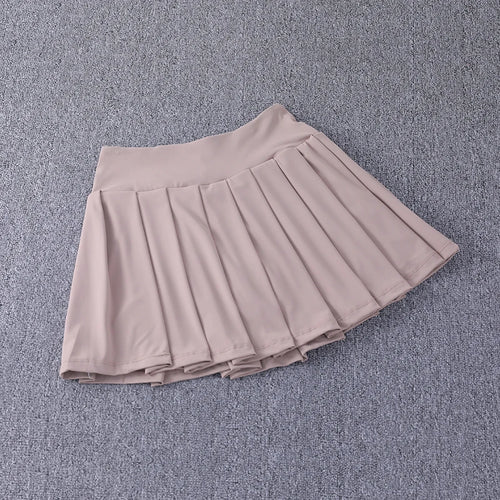 2024 New Best-Selling Pleated Nylon Spandex High Waisted Pocket Skirt