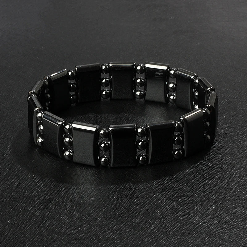 New Arrow Hematite Bracelet Men Fashion Weight Loss No Magnetic Therapy Bracelets for Women Stretch Health Care Bracelet Jewelry