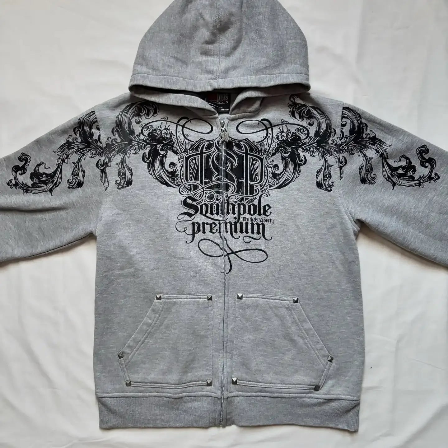 Affliction Fashion Hoodie Street Gothic printing Oversize Zipper Hoodie Mens Womens Hip Hop Casual Sweatshirt Personality Hoodie