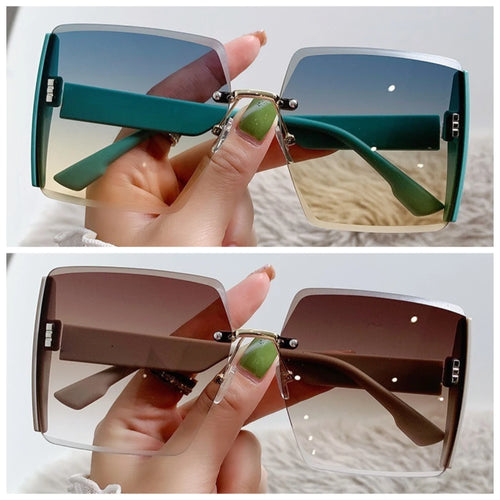 Korean Style Classic Black Big Square Shades Sunglasses for Women Men