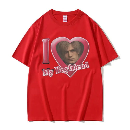 I Love My Boyfriend Leon S Kennedy Graphic T-shirt Men Women's