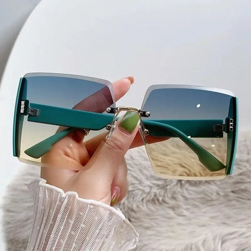 Korean Style Classic Black Big Square Shades Sunglasses for Women Men