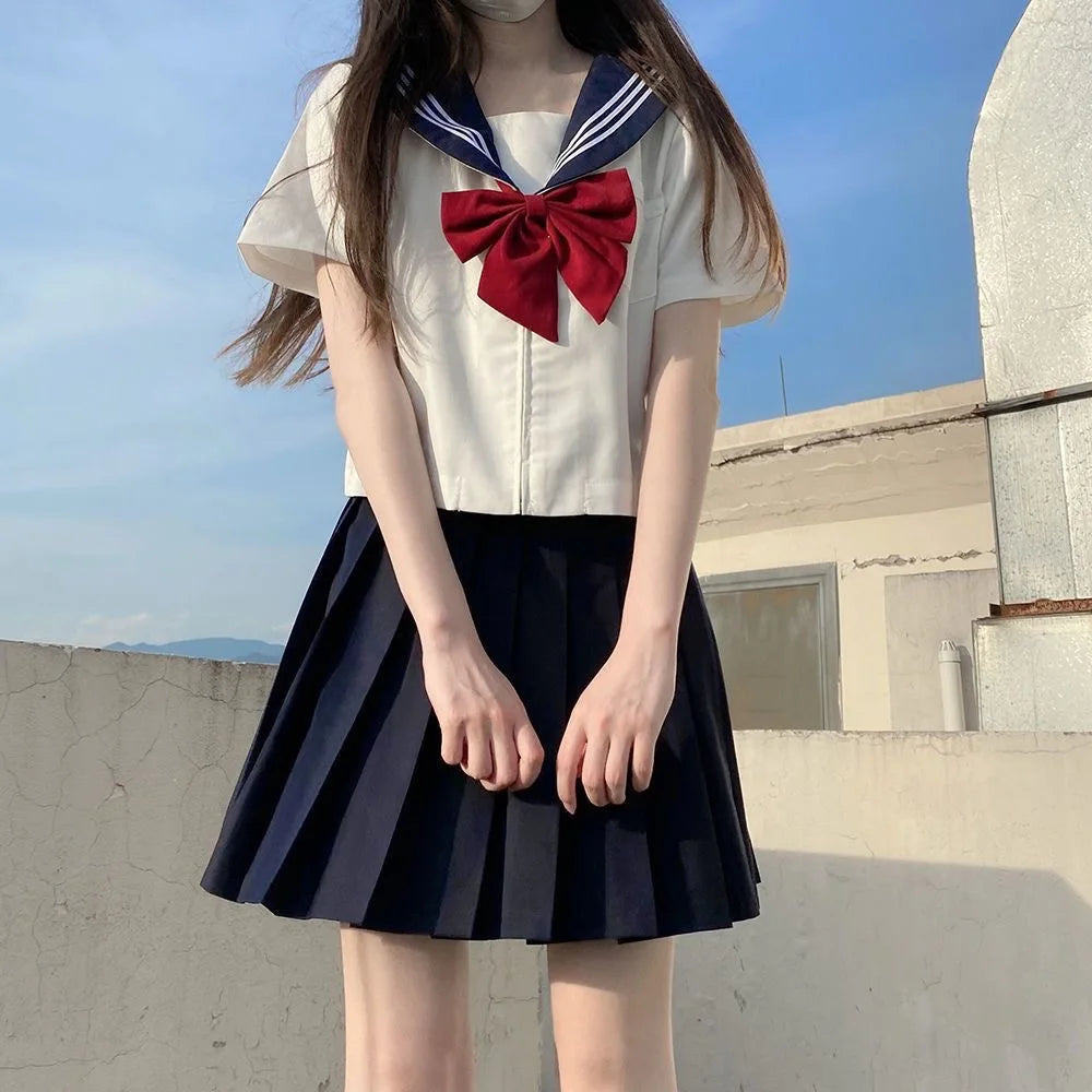 Japanese Style S-2XL Students Girls School Uniforms Girls Navy Costume