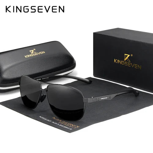KINGSEVEN Polarized Aluminum Sunglasses Men UV400 HD Lens Pilot Eye