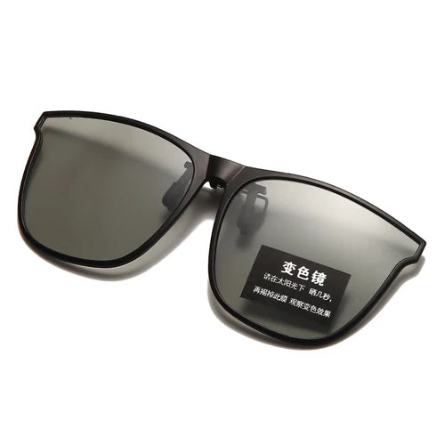 Polarized Clip on Sunglasses Men Photochromic Car Driver Goggles Night
