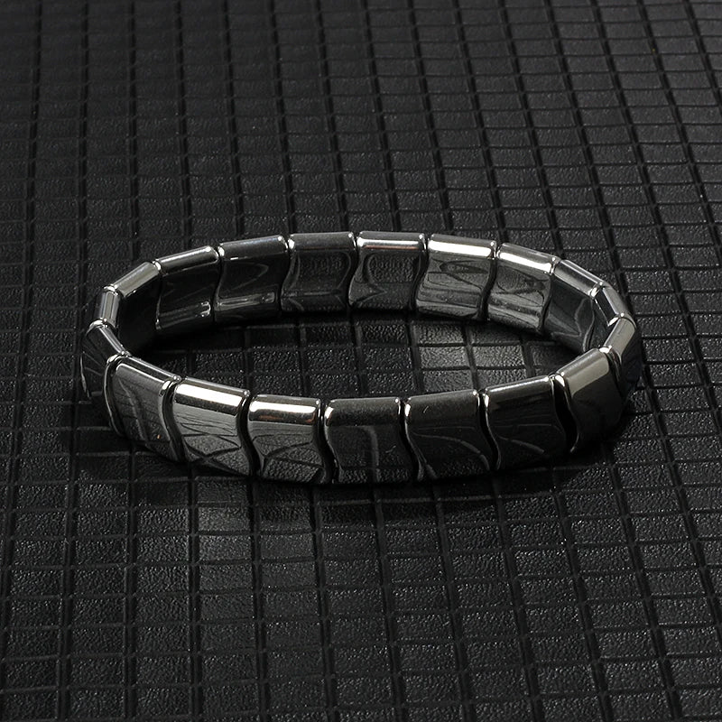 New Arrow Hematite Bracelet Men Fashion Weight Loss No Magnetic Therapy Bracelets for Women Stretch Health Care Bracelet Jewelry