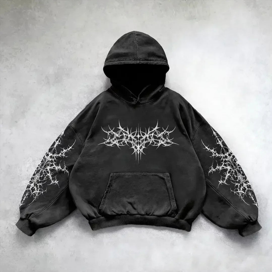 Affliction Fashion Hoodie Street Gothic printing Oversize Zipper Hoodie Mens Womens Hip Hop Casual Sweatshirt Personality Hoodie