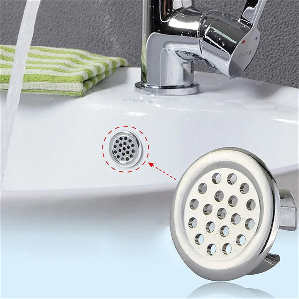 2pcs Bathroom Sink Hole Cover Basin Trim Cap Cover Plastic