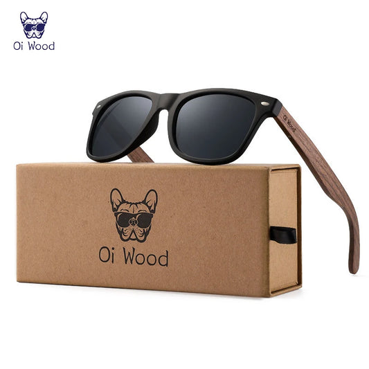 Oi Wood Brand Natural Wooden Sunglasses Men Polarized Fashion Sun