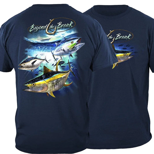 Summer Cotton Short Sleeve O-Neck Men's T Shirt New S-5xl Tuna Time