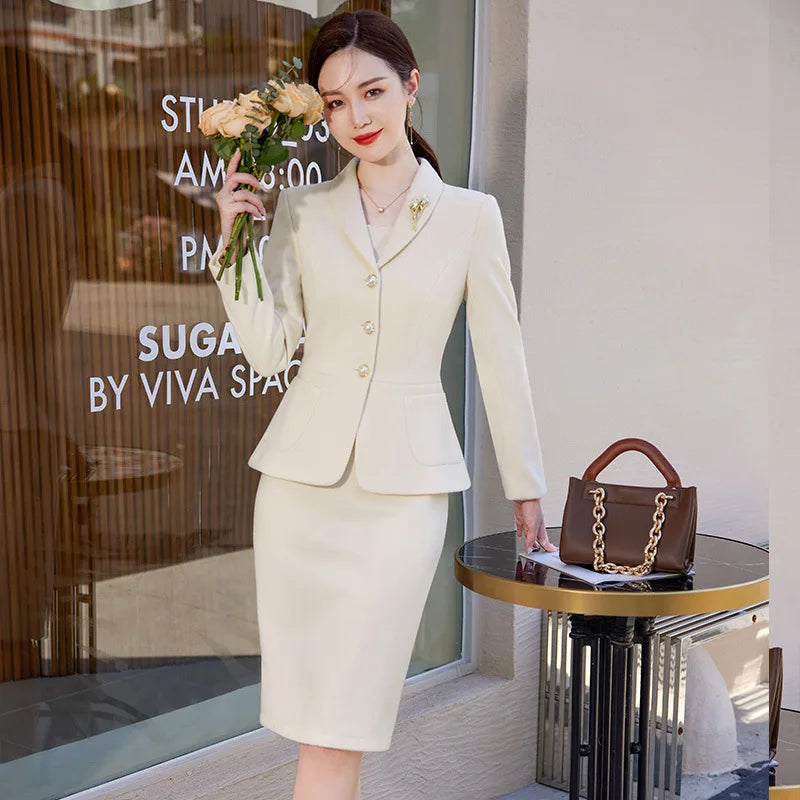 2023 New Autumn Work Wear Women's Suit Elegant Solid Blazer