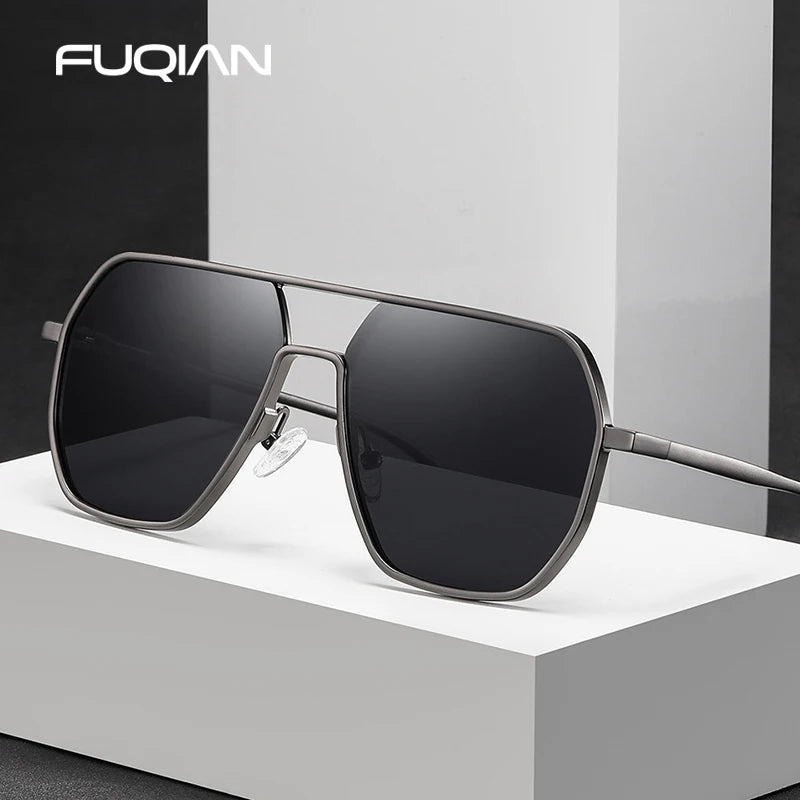 Luxury Metal Photochromic Sunglasses Men Women Fashion Polarized Sun