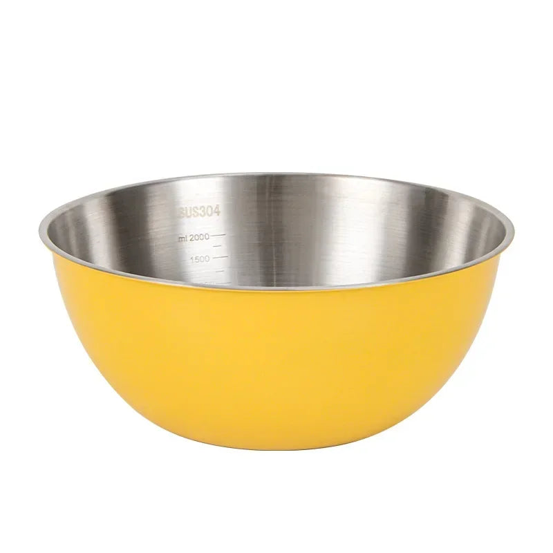 3PCS Stainless steel cooking bowl,  household scale bowl, thickened
