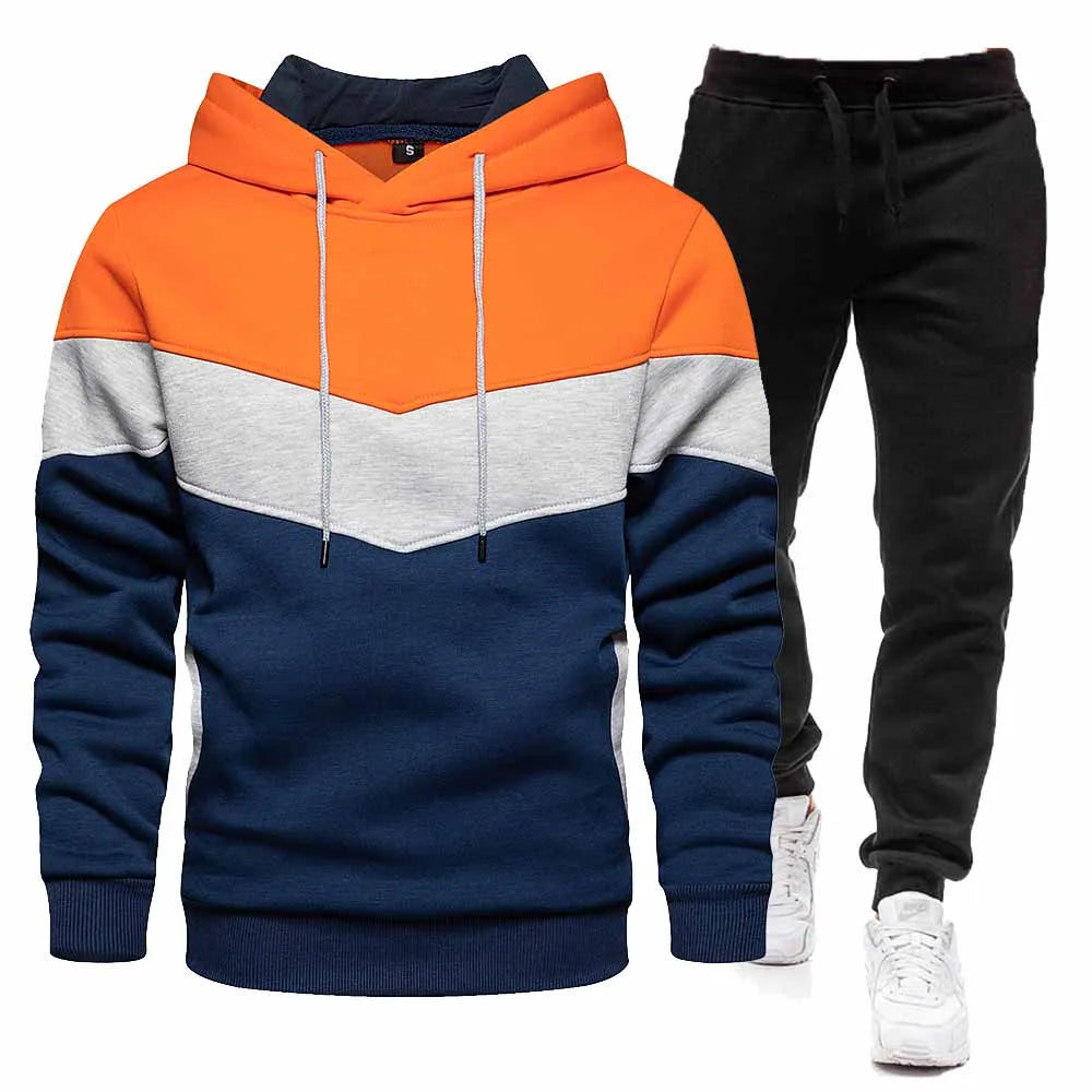 2024 Fashion Men's Tracksuit Sets Hoodie and Pants Women Solid Color