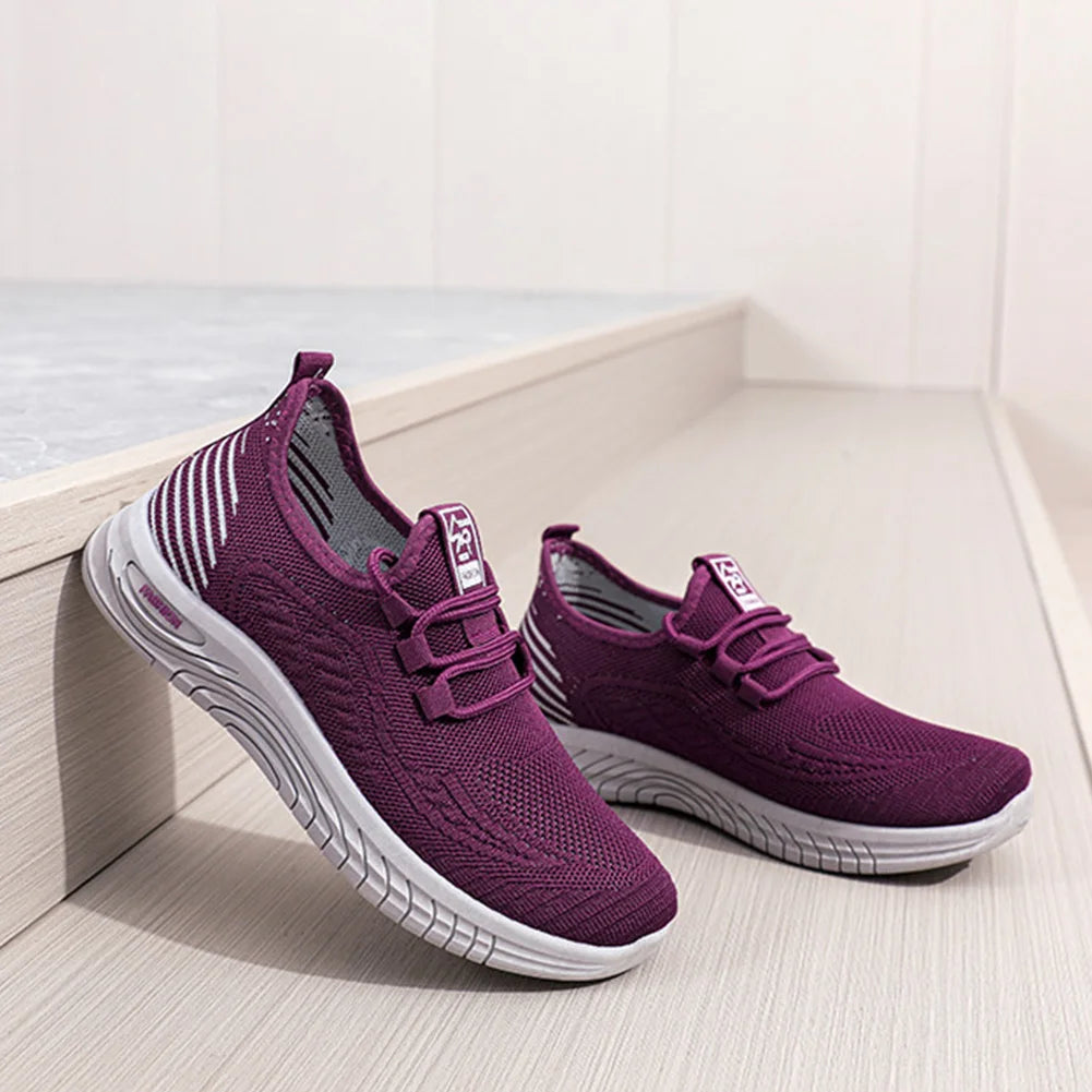 Women Mesh Walking Shoes Slip on Fashion Sneakers Breathable Running Shoes Casual Sneakers for Outdoor