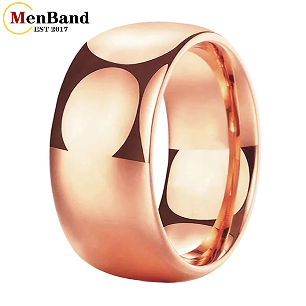 MenBand Classic 10mm Men Tungsten Rings Wedding Band Fashion Jewellery Dome High Polishing Comfort Fit 7-15