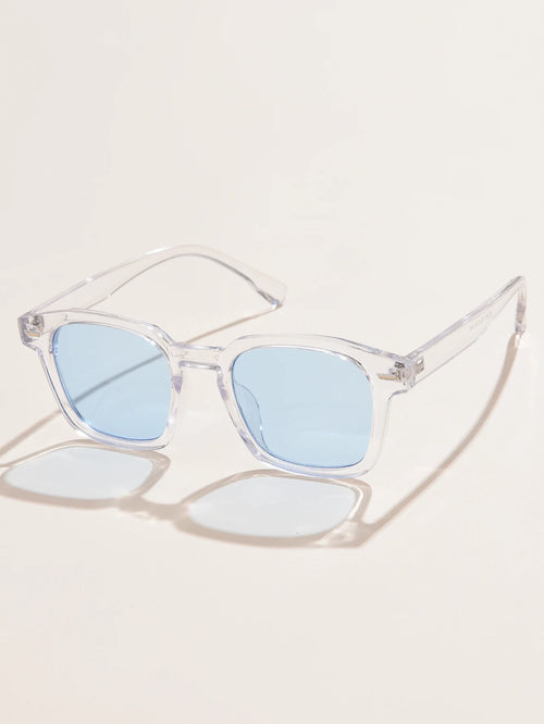 Popular Women's Sunglasses Trend Vintage Square Frame Black Yellow Sun