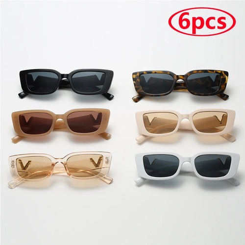 Fashion Rectangle Sunglasses Women Luxury Brand Vintage Small Frame