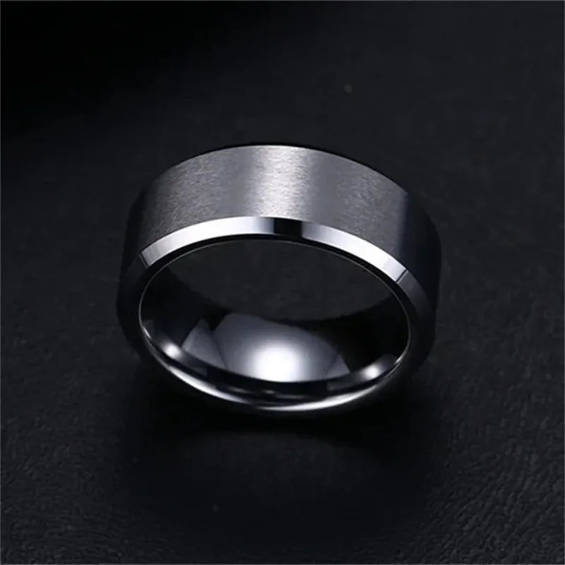 Charm Jewelry Ring for Men Women Stainless Steel Black Rings Wedding