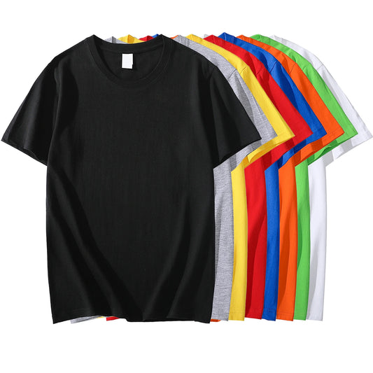 Solid Color T-shirt 8 Colors 2023 New Short Sleeve Men's/Women's Heavy