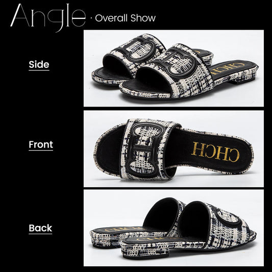 Women's Slippers yellow New Fabric Fashion Flat Sandals