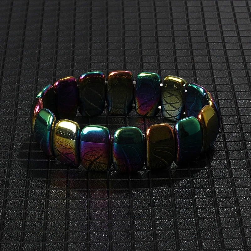 New Arrow Hematite Bracelet Men Fashion Weight Loss No Magnetic Therapy Bracelets for Women Stretch Health Care Bracelet Jewelry