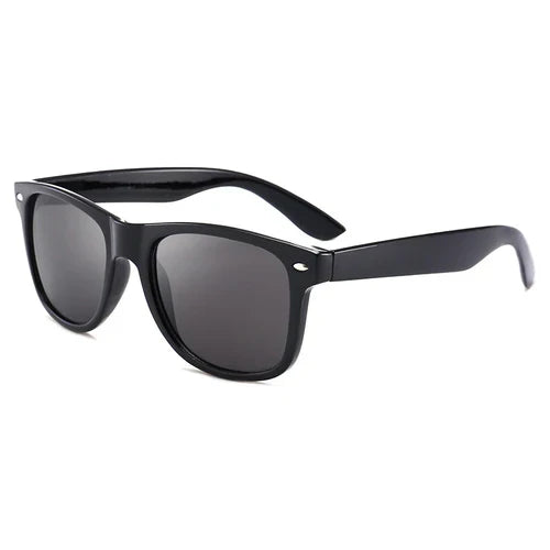 Classic Square Polarized Sunglasses Men Women Retro Black Sun Glasses