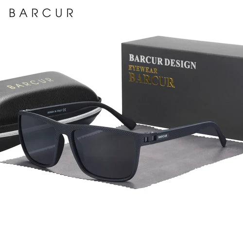 BARCUR Men Polarized Sunclasses TR90 Light Weight Fishing Travel Sun