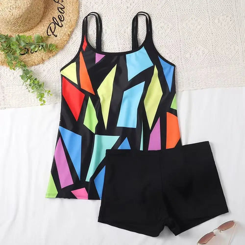 Tankini Plus Size Swimwear Women 2024 Bikini Set Woman Swimsuit