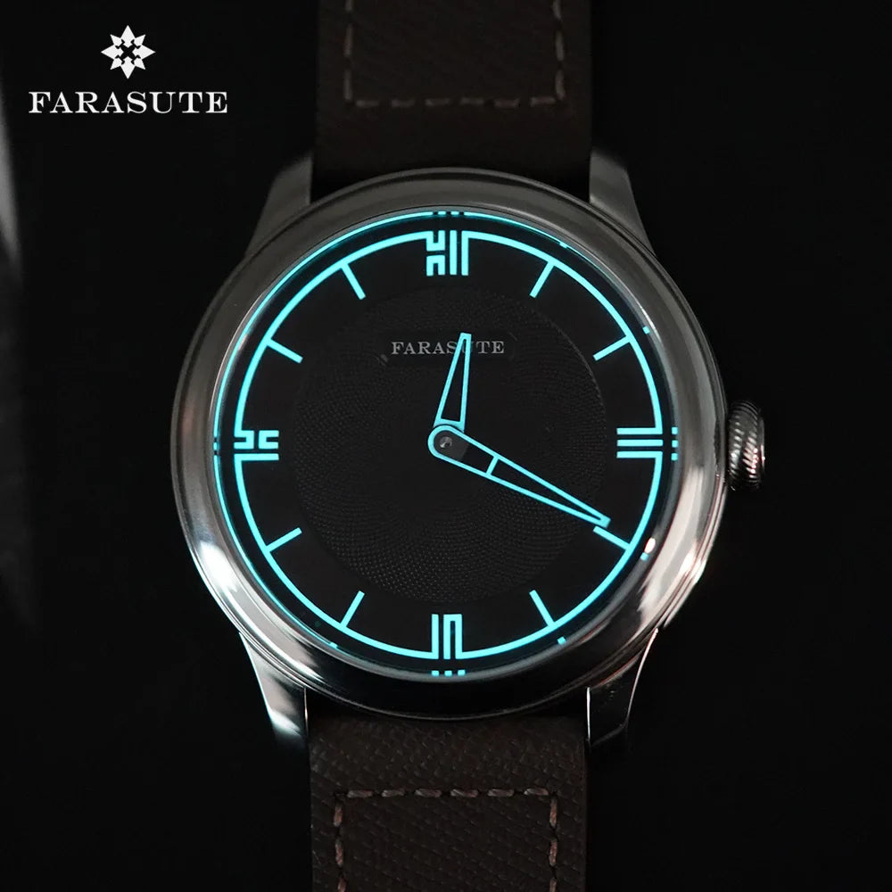 FARASUTE New Power Reserve 80 hours Manual Mechanical Watch For Men Swiss Super Luminous Sapphire 5Bar Waterproof Wristwatches