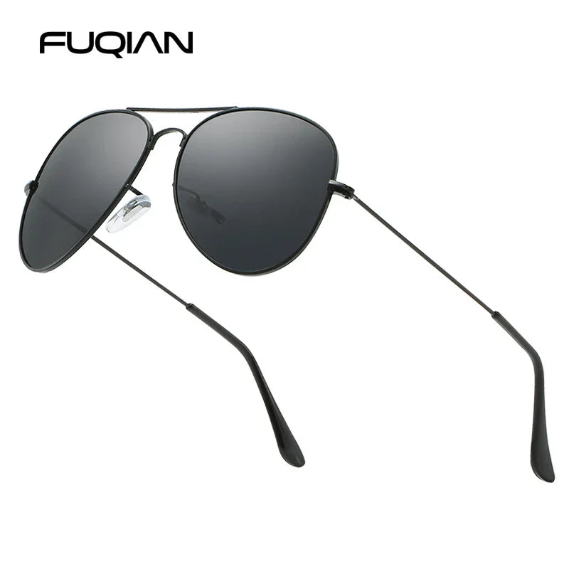 Classic Pilot Men Sunglasses Polarized Vintage Metal Ray Sun Glasses