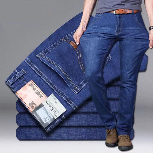 New Men Light Luxury Stretch Slim Fit Pants Comfortable Soft Business