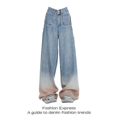 American Retro Multi Pocket Jeans High Waist And Slim Casual High