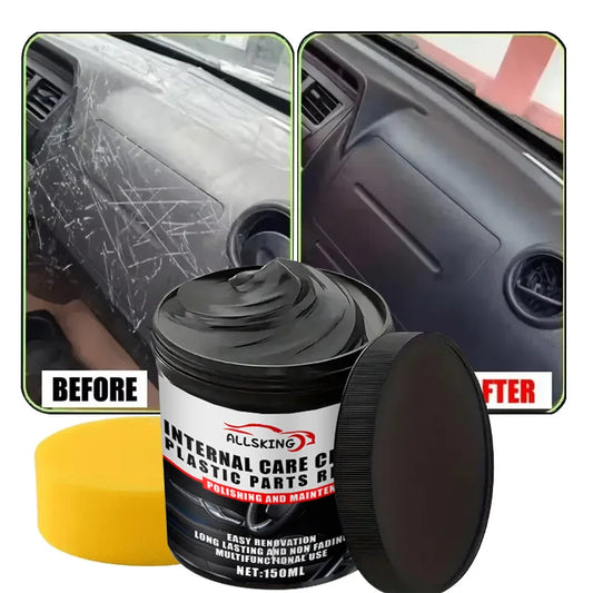 Multi-purpose automotive interior renovation wax plastic parts repair