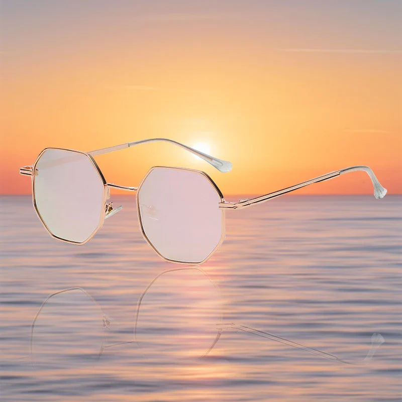 Fashion Retro Sunglasses Classic Metal Polygonal Sunglasses Sunglasses