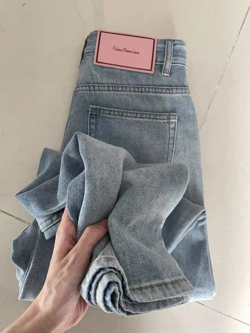 Women Wide Leg Baggy Jeans Lady Vintage Y2K Punk Low Rise Waist Loose
