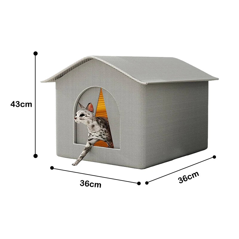 NewestStray Cat dog House Waterproof Outdoor Winter Warm Pet Cave Sleeping Beds Home Foldable Washable for Small Supplies