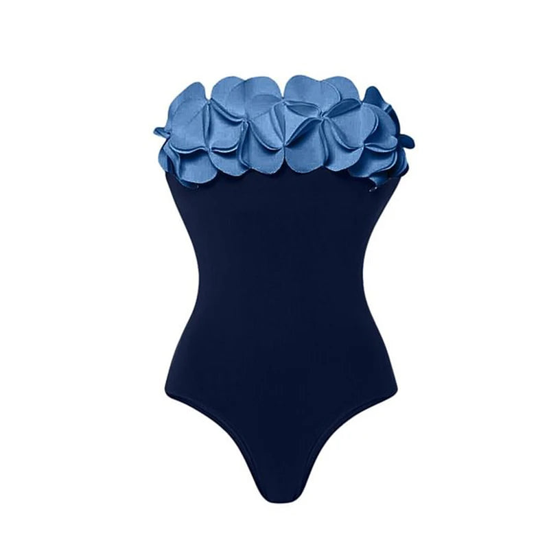 Sexy Flowers 2-Piece Women Bikini Set Swimsuit Bodysuit Luxury Woman Push Up Floral High Waist Biquini Bathsuit Beach Outfit