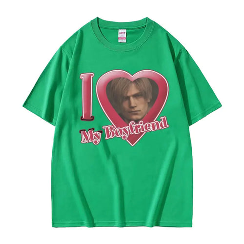 I Love My Boyfriend Leon S Kennedy Graphic T-shirt Men Women's