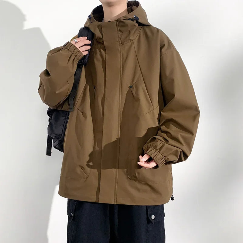 New Camping Jacket Men Windbreak Coat Plus Size 8XL Fashion Casual