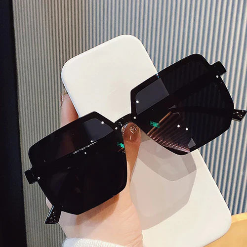 Big Frame Vintage Sunglasses Women Men Brand Square Sun Glasses Retro