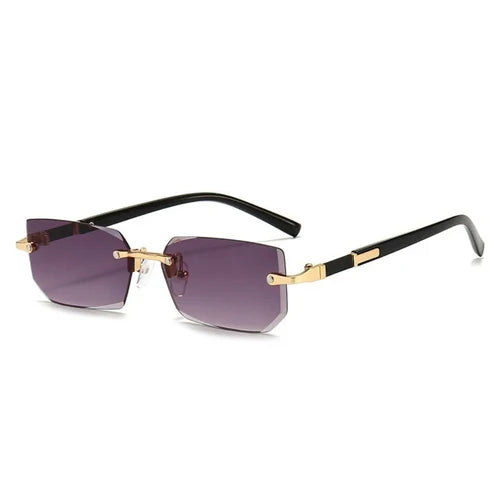 Retro Korean Sunglasses Seaside Frameless Eyeglasse Anti UV400