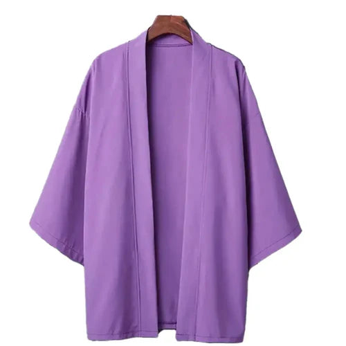 Kimono Men Cloak Kimono Para Hombre Black Coat White Cloak Beach Shirt