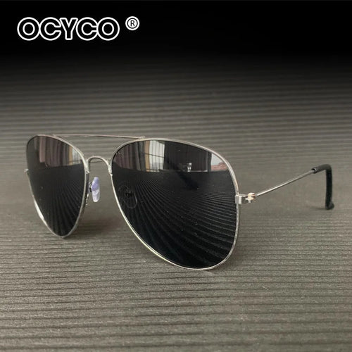 OCYCO Fashion Sunglasses For Men Women Pilot Driving Fishing Metal Sun