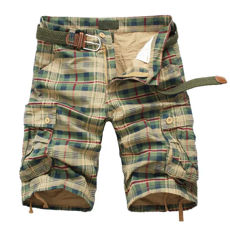 2024 Summer Men Shorts Fashion Plaid Beach Shorts Mens Casual Shorts