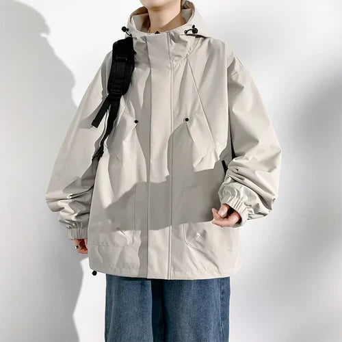 New Camping Jacket Men Windbreak Coat Plus Size 8XL Fashion Casual