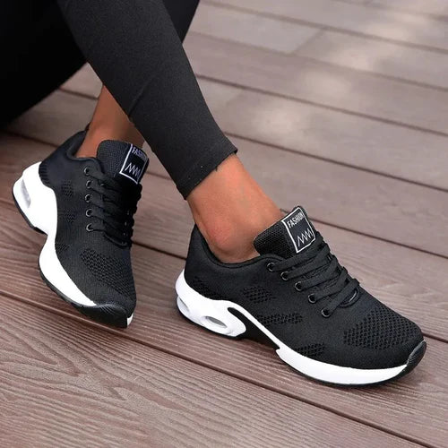 Women Casual Shoes Breathable Walking Mesh Flat Shoes Platform