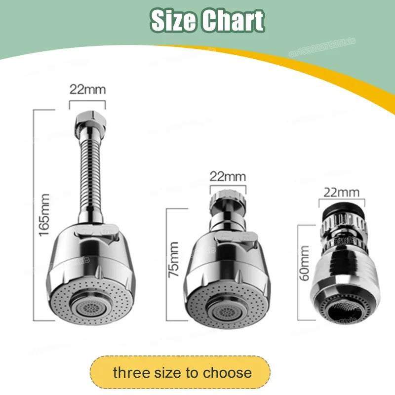 2/3Mode Faucet Extender 360Degree Rotatable Faucet Nozzle Adapter Home