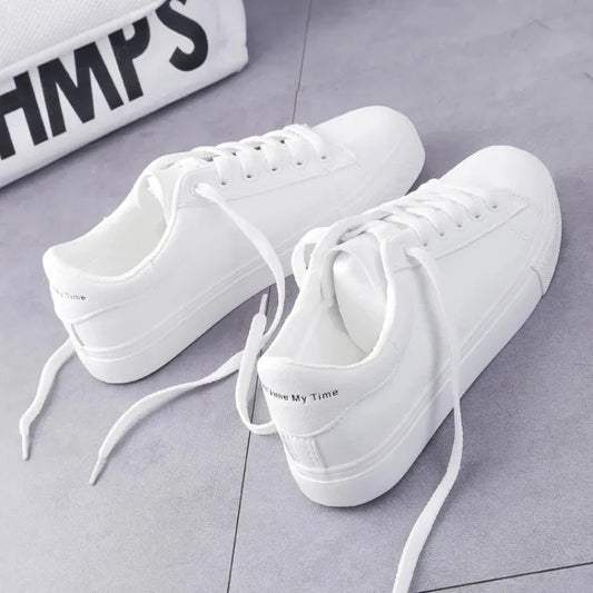 2024 New Women Sneakers Fashion Breathble Vulcanized Shoes Pu Leather