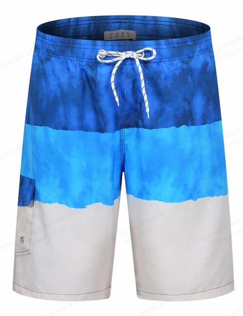 Striped Beach Shorts Men Fashion Swimwear Board Shorts Trunk Gym